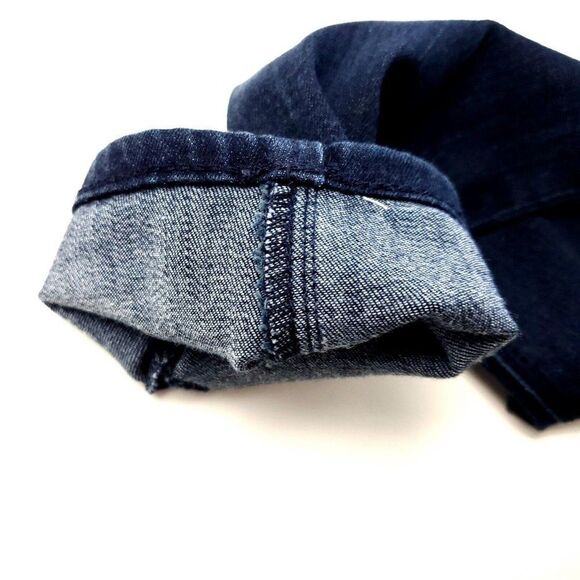 Express Legging Stella‎ Low Rise Dark Blue Whisker Denim Jeans 2R 30/30 - Picture 7 of 9